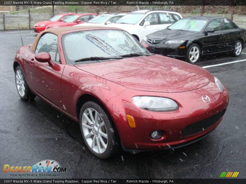 2007 Mazda MX-5 Miata Grand Touring Roadster Copper Red Mica / Tan Photo #7