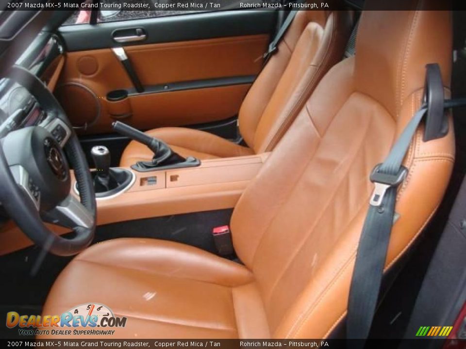 2007 Mazda MX-5 Miata Grand Touring Roadster Copper Red Mica / Tan Photo #13