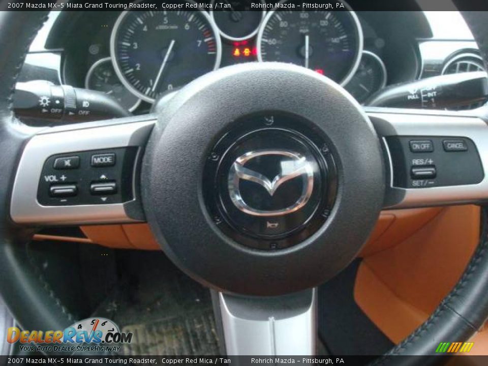 2007 Mazda MX-5 Miata Grand Touring Roadster Copper Red Mica / Tan Photo #16