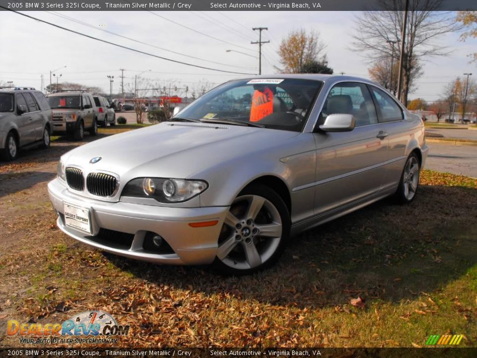 2005 BMW 3 Series 325i Coupe Titanium Silver Metallic / Grey Photo #1