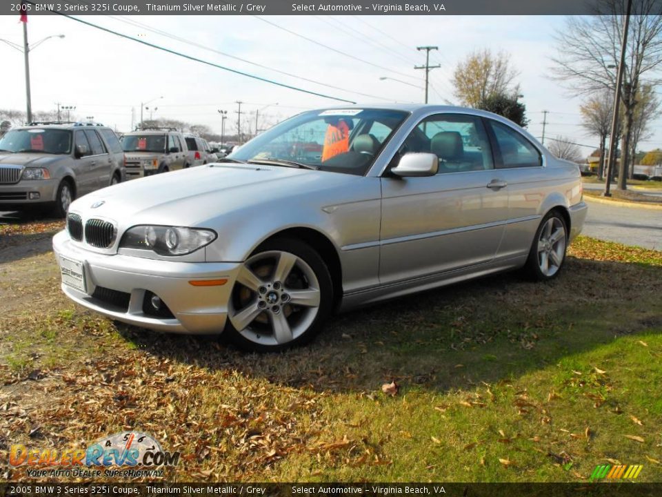 2005 BMW 3 Series 325i Coupe Titanium Silver Metallic / Grey Photo #2