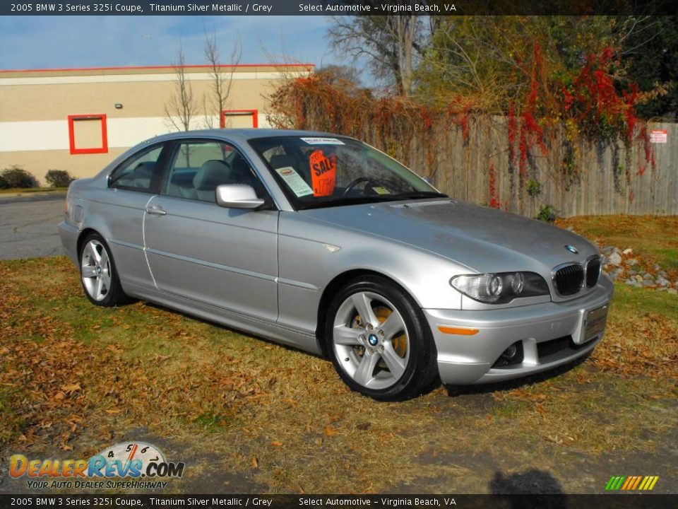 2005 BMW 3 Series 325i Coupe Titanium Silver Metallic / Grey Photo #4