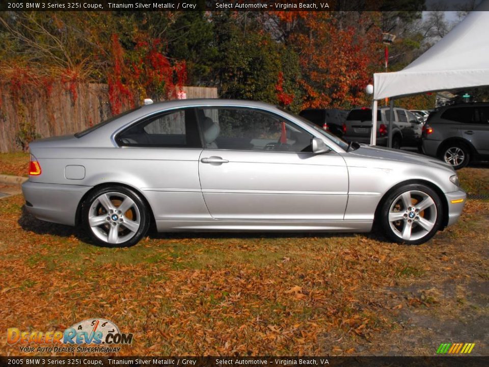 2005 BMW 3 Series 325i Coupe Titanium Silver Metallic / Grey Photo #5