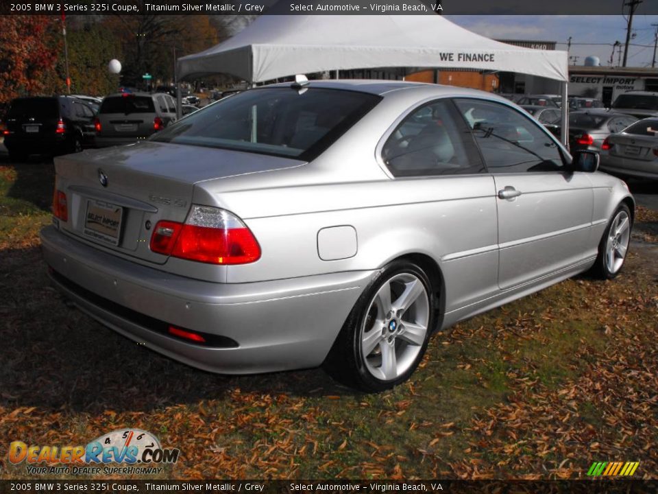 2005 BMW 3 Series 325i Coupe Titanium Silver Metallic / Grey Photo #6