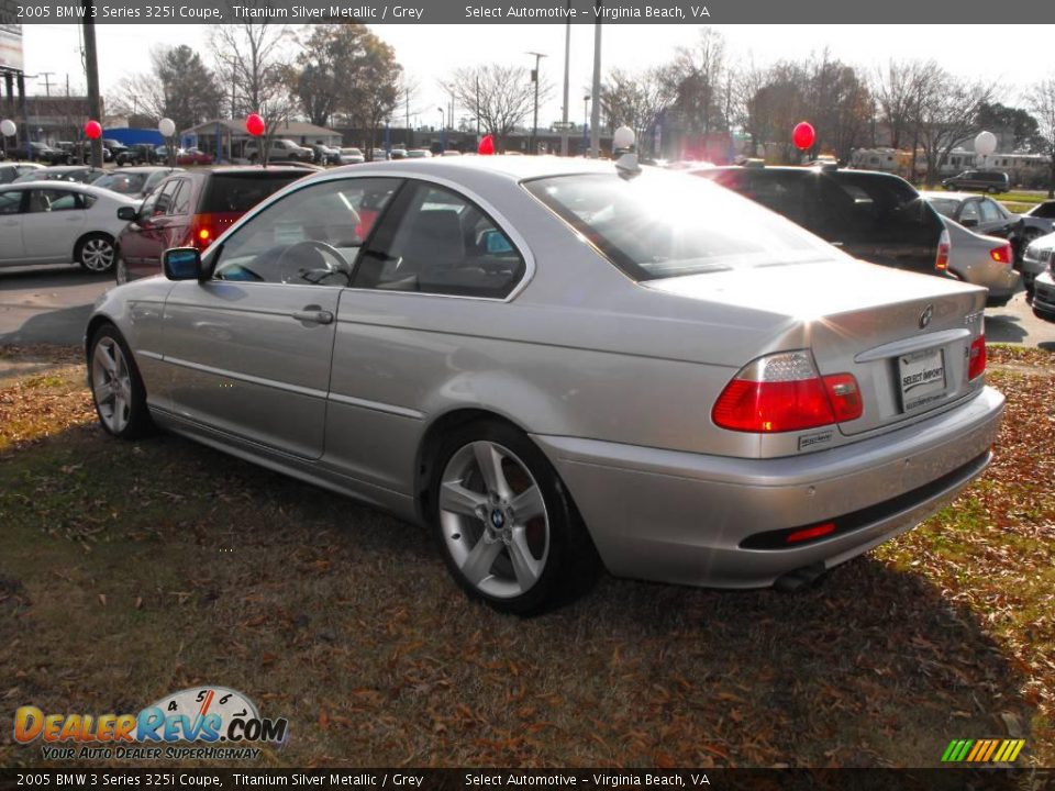 2005 BMW 3 Series 325i Coupe Titanium Silver Metallic / Grey Photo #8