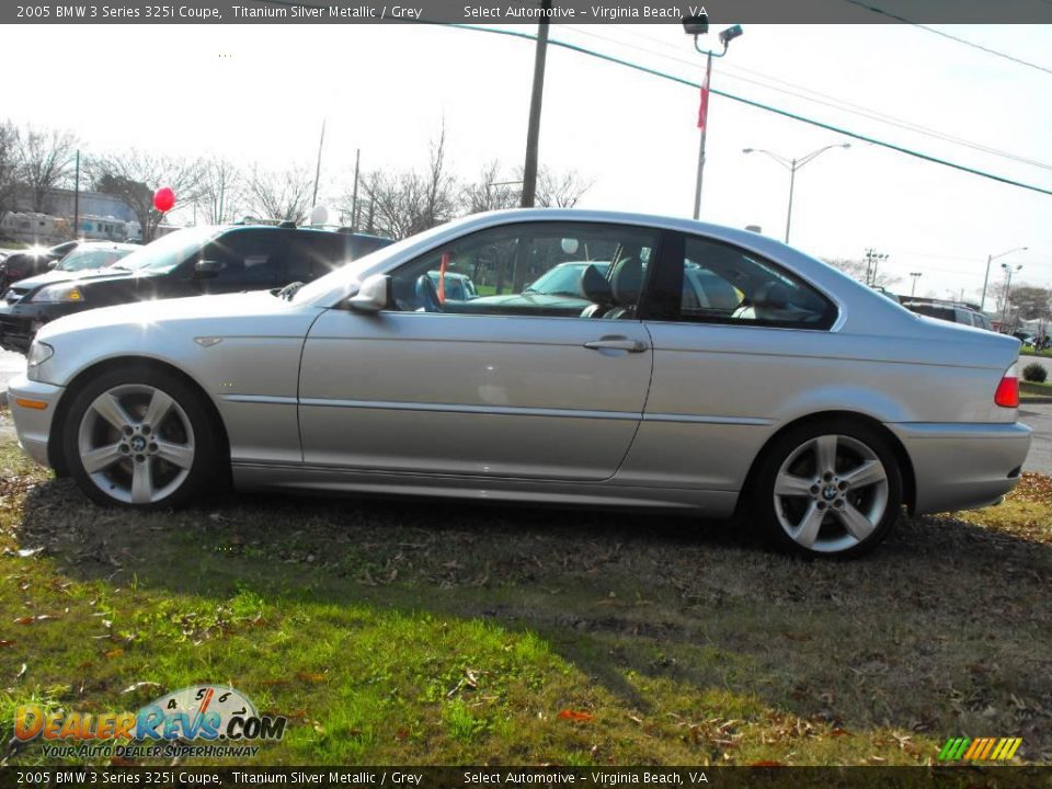 2005 BMW 3 Series 325i Coupe Titanium Silver Metallic / Grey Photo #9