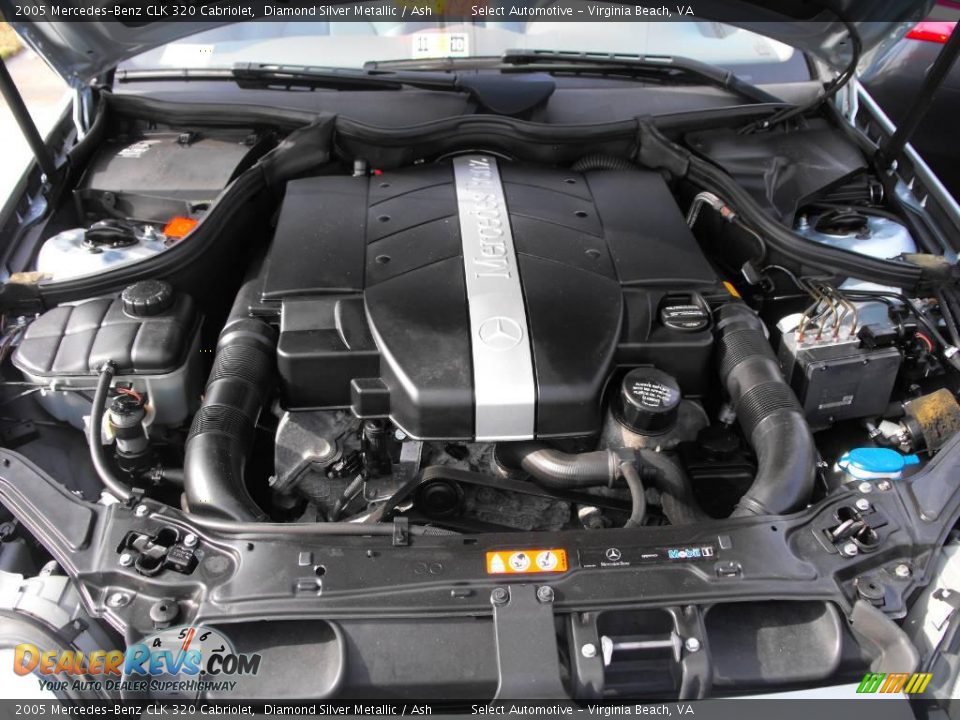 2005 Mercedes-Benz CLK 320 Cabriolet Diamond Silver Metallic / Ash Photo #13