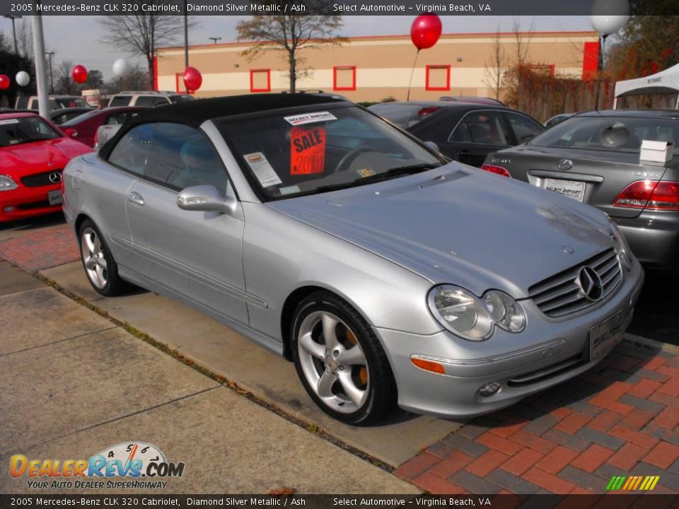 2005 Mercedes-Benz CLK 320 Cabriolet Diamond Silver Metallic / Ash Photo #15