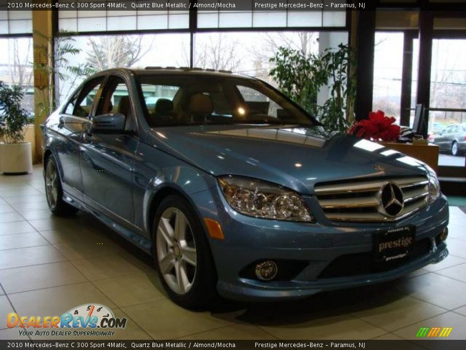 2010 Mercedes-Benz C 300 Sport 4Matic Quartz Blue Metallic / Almond/Mocha Photo #1