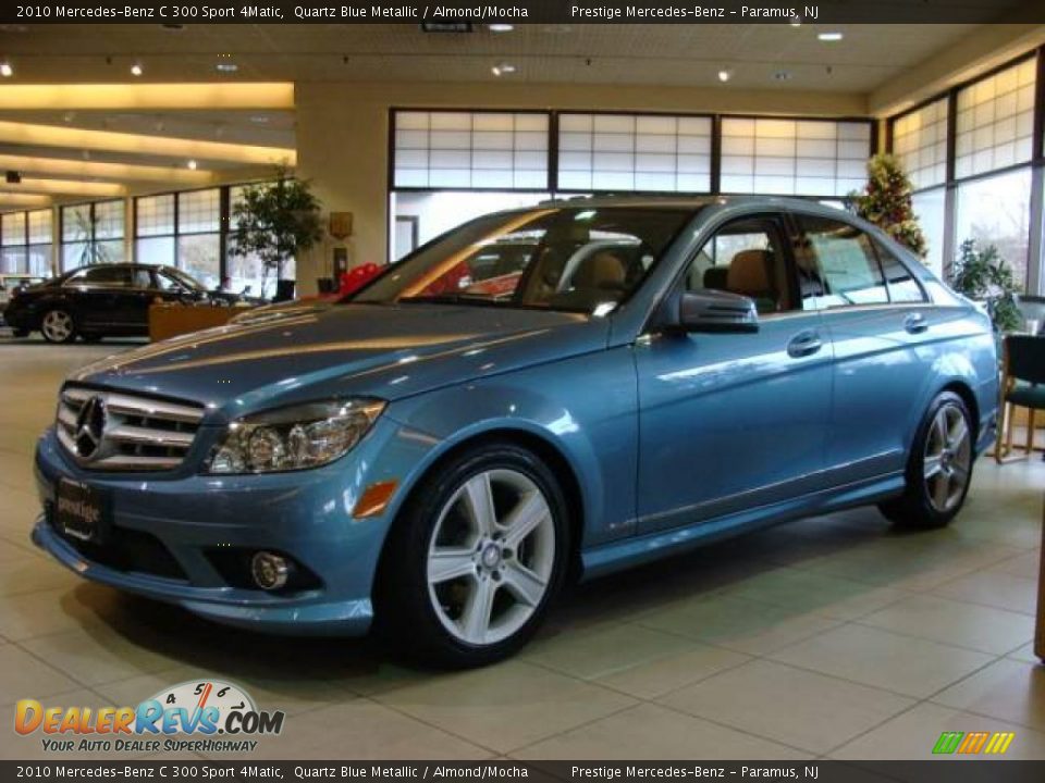 2010 Mercedes-Benz C 300 Sport 4Matic Quartz Blue Metallic / Almond/Mocha Photo #3