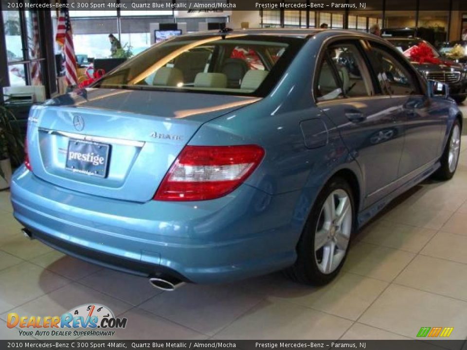 2010 Mercedes-Benz C 300 Sport 4Matic Quartz Blue Metallic / Almond/Mocha Photo #6