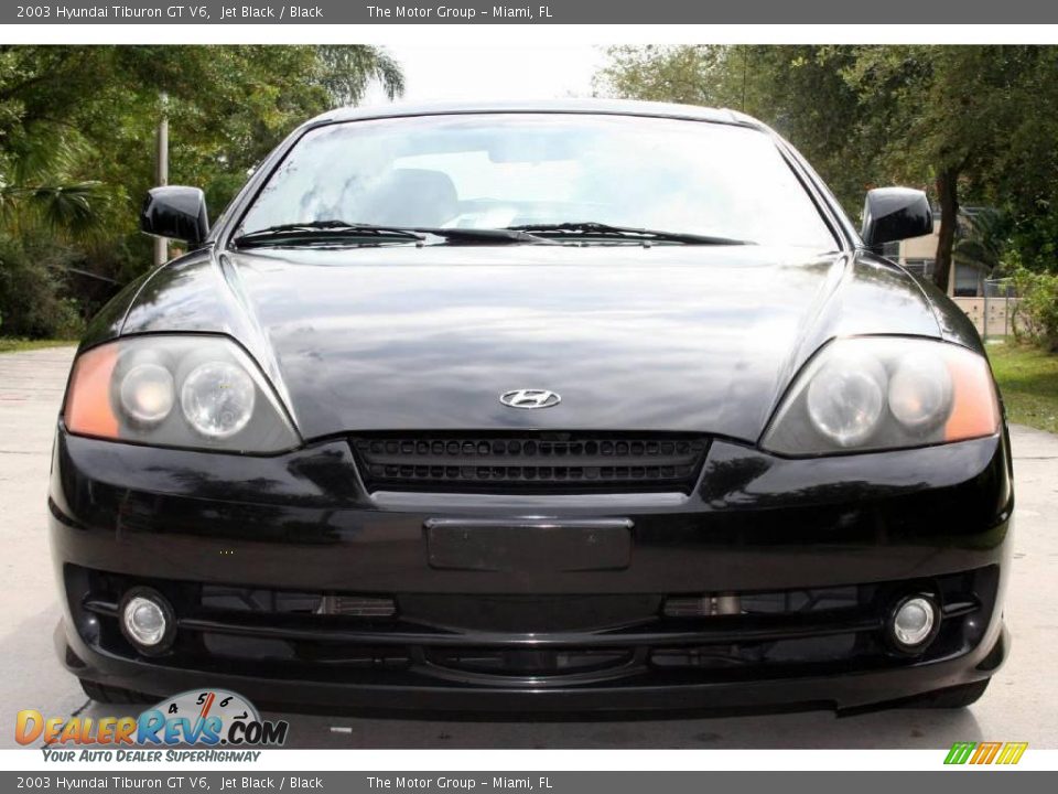 2003 Hyundai Tiburon GT V6 Jet Black / Black Photo #9