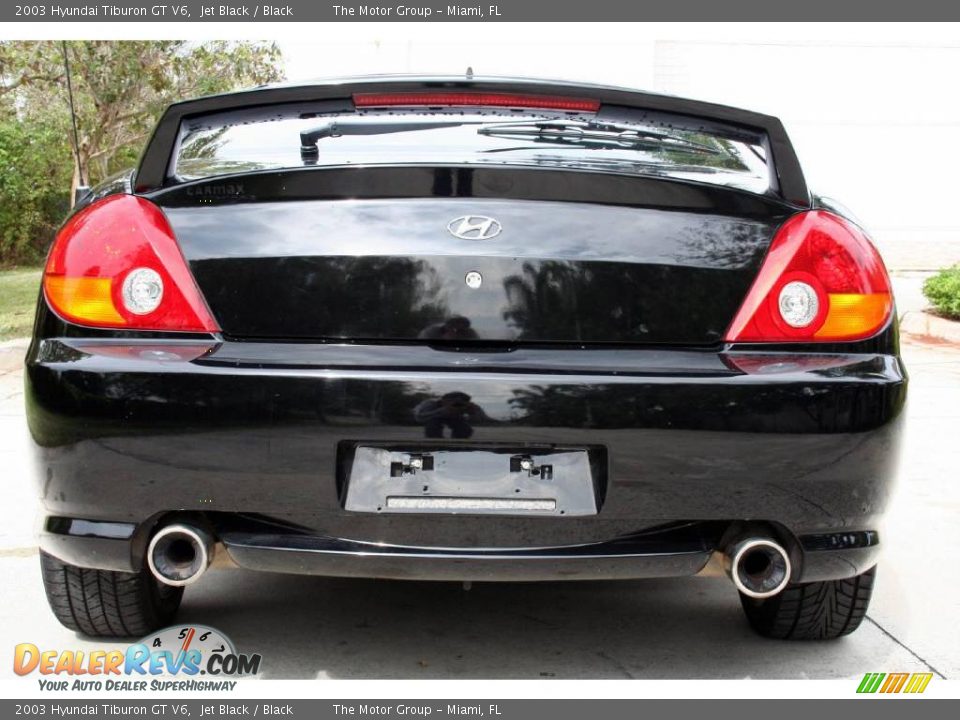 2003 Hyundai Tiburon GT V6 Jet Black / Black Photo #11