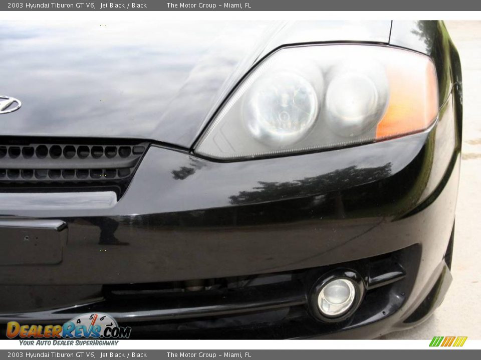 2003 Hyundai Tiburon GT V6 Jet Black / Black Photo #18