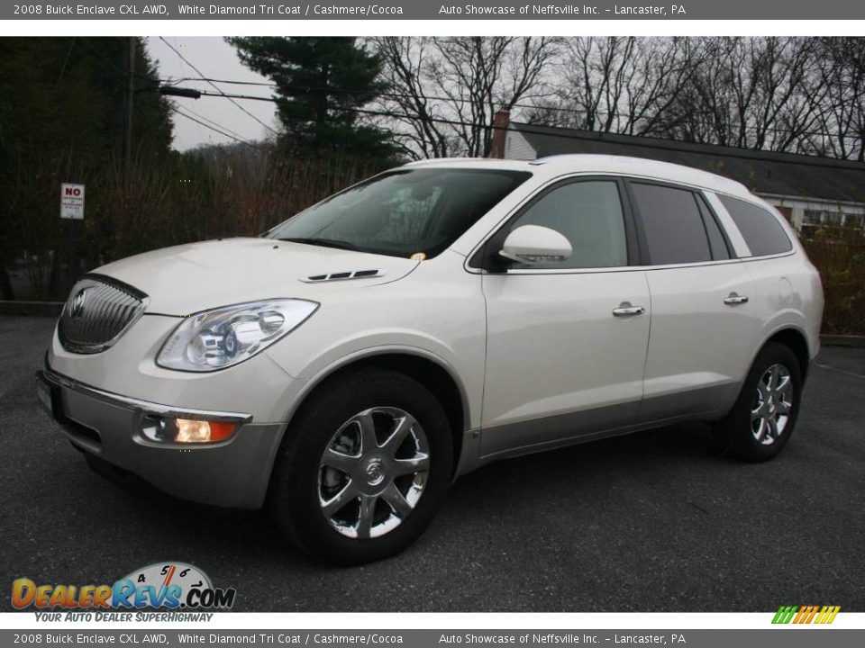 2008 Buick Enclave CXL AWD White Diamond Tri Coat / Cashmere/Cocoa Photo #1