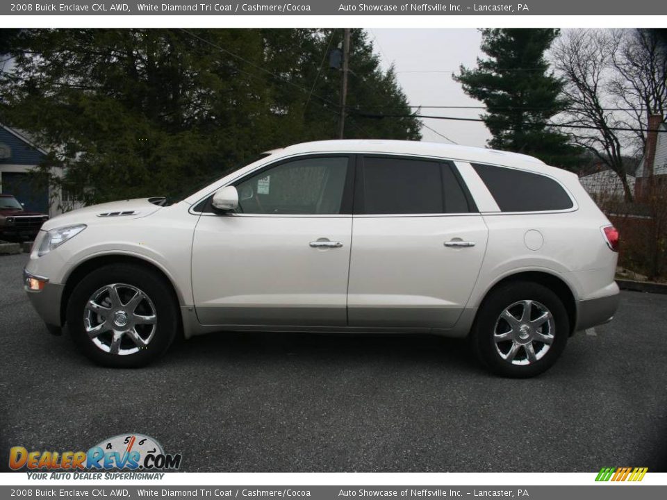 2008 Buick Enclave CXL AWD White Diamond Tri Coat / Cashmere/Cocoa Photo #3