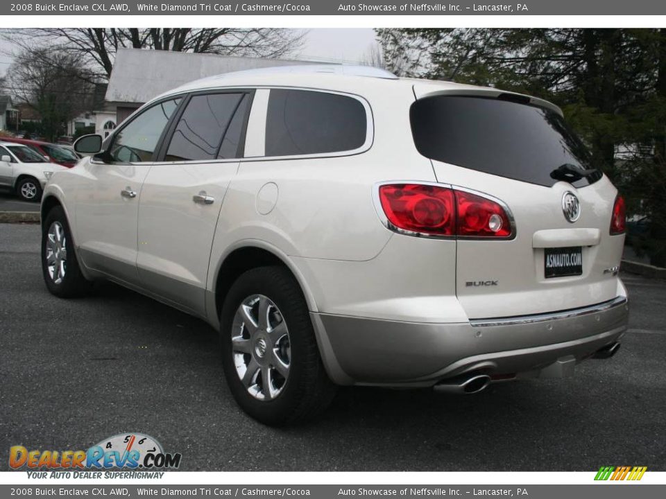 2008 Buick Enclave CXL AWD White Diamond Tri Coat / Cashmere/Cocoa Photo #4
