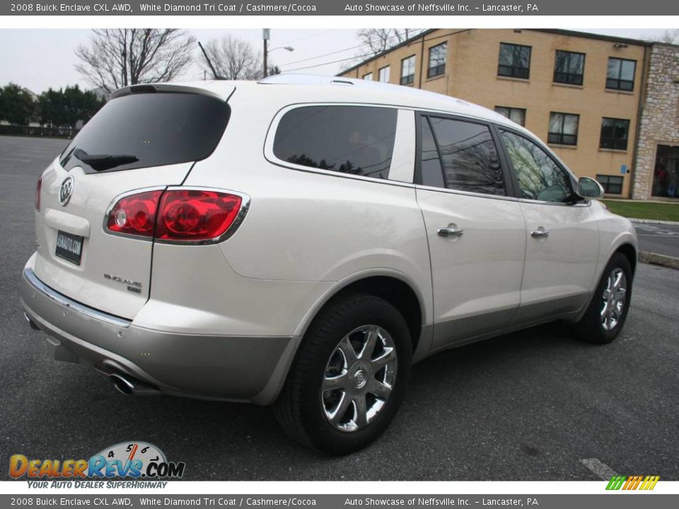 2008 Buick Enclave CXL AWD White Diamond Tri Coat / Cashmere/Cocoa Photo #6