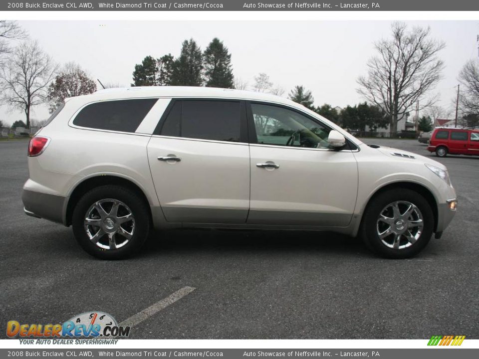 2008 Buick Enclave CXL AWD White Diamond Tri Coat / Cashmere/Cocoa Photo #7