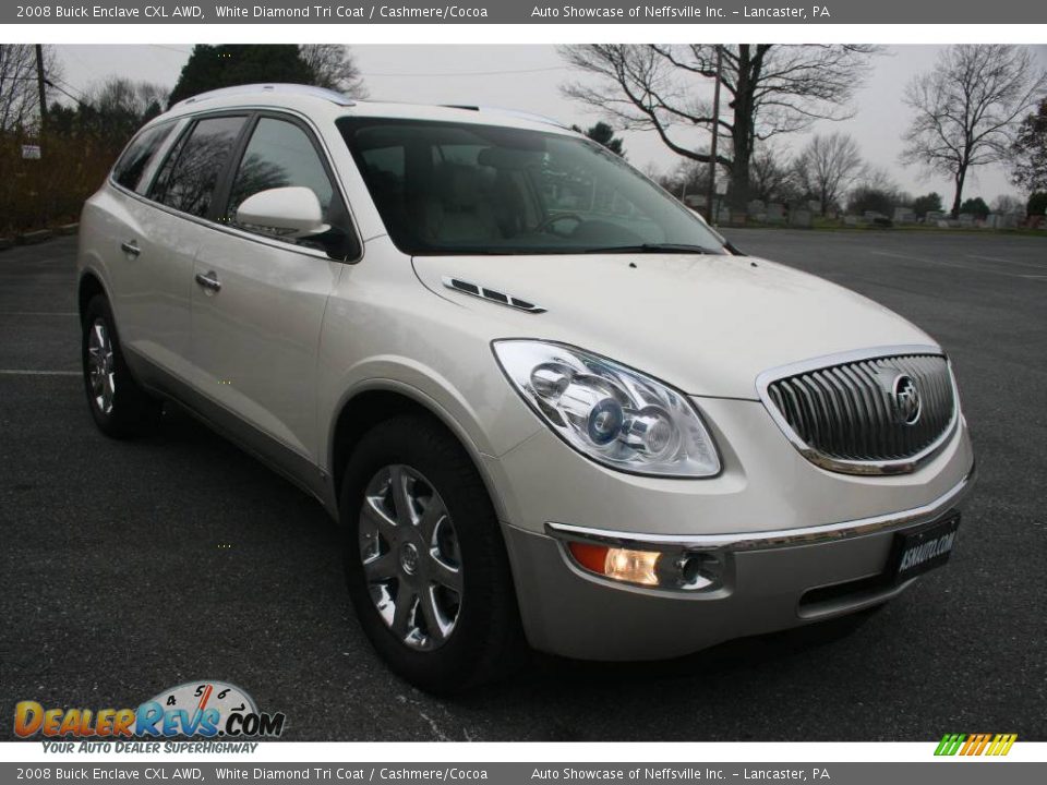 2008 Buick Enclave CXL AWD White Diamond Tri Coat / Cashmere/Cocoa Photo #8