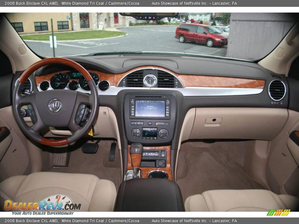 2008 Buick Enclave CXL AWD White Diamond Tri Coat / Cashmere/Cocoa Photo #24