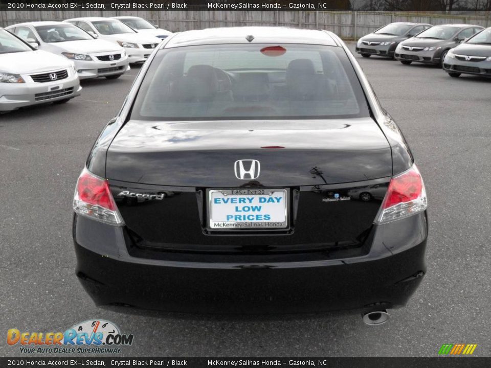 2010 Honda Accord EX-L Sedan Crystal Black Pearl / Black Photo #3