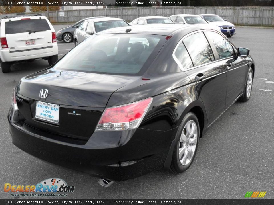 2010 Honda Accord EX-L Sedan Crystal Black Pearl / Black Photo #4