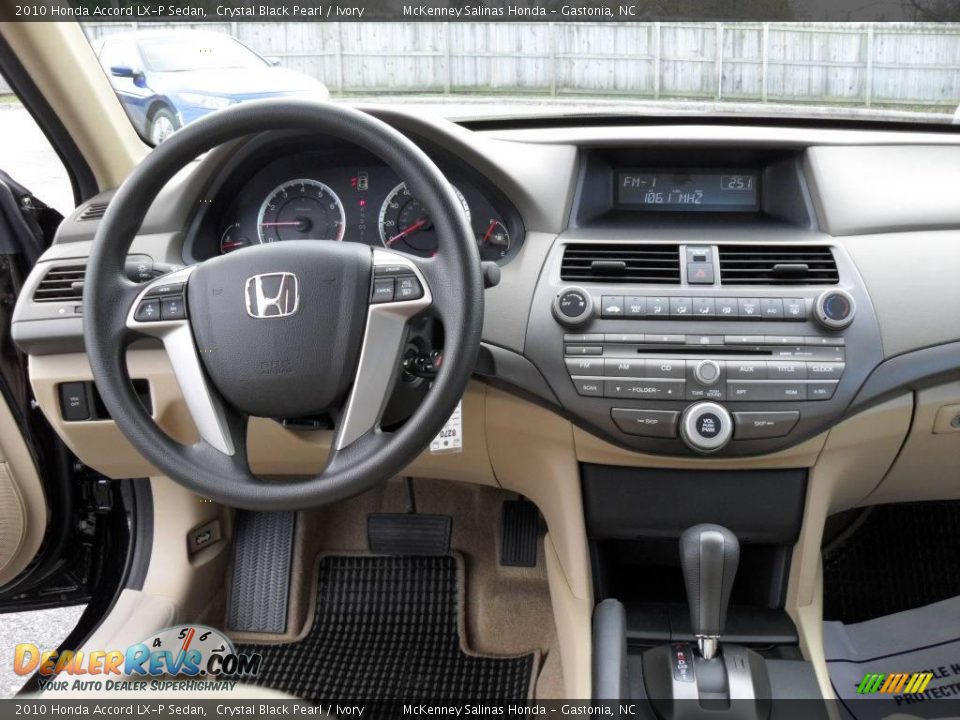 2010 Honda Accord LX-P Sedan Crystal Black Pearl / Ivory Photo #23
