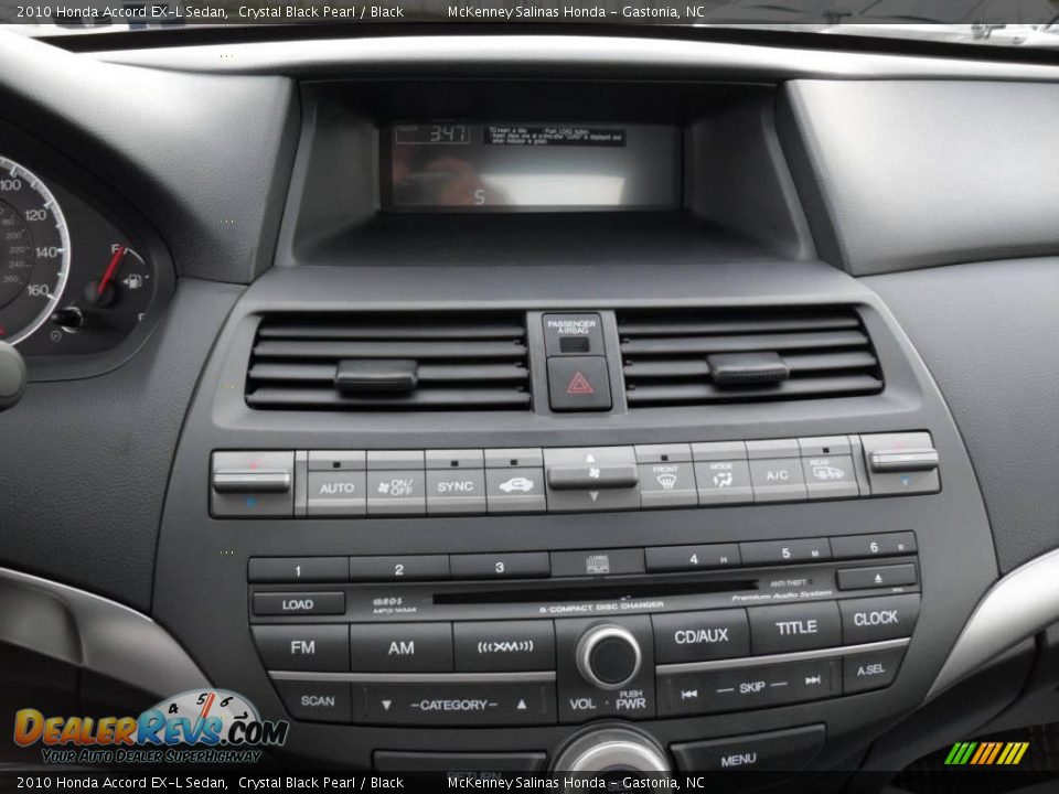 2010 Honda Accord EX-L Sedan Crystal Black Pearl / Black Photo #28