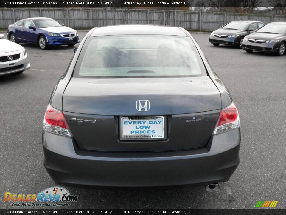 2010 Honda Accord EX Sedan Polished Metal Metallic / Gray Photo #3