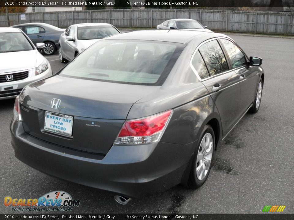 2010 Honda Accord EX Sedan Polished Metal Metallic / Gray Photo #4