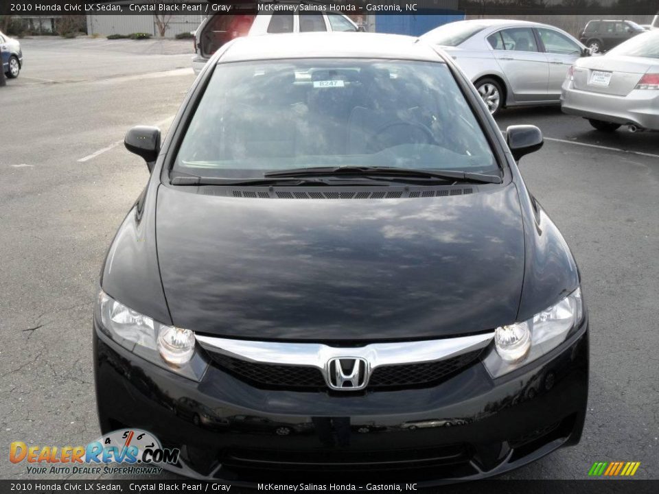 2010 Honda Civic LX Sedan Crystal Black Pearl / Gray Photo #6