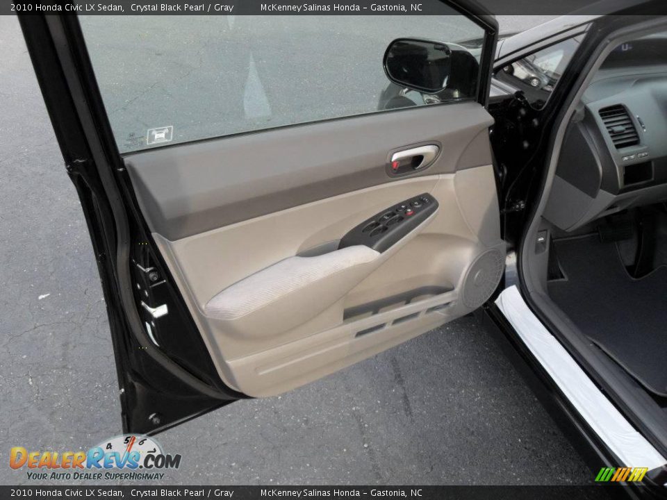 2010 Honda Civic LX Sedan Crystal Black Pearl / Gray Photo #7