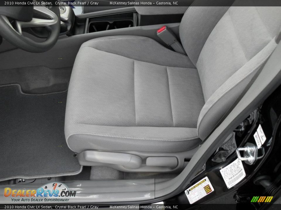 2010 Honda Civic LX Sedan Crystal Black Pearl / Gray Photo #8