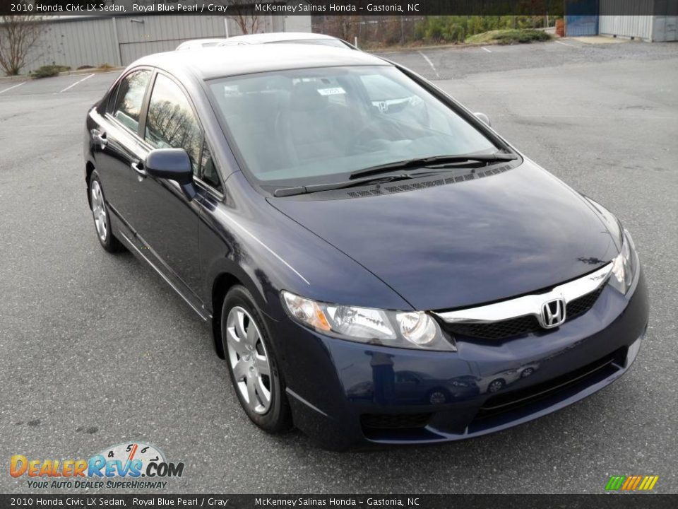 2010 Honda Civic LX Sedan Royal Blue Pearl / Gray Photo #5