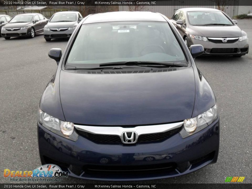 2010 Honda Civic LX Sedan Royal Blue Pearl / Gray Photo #6
