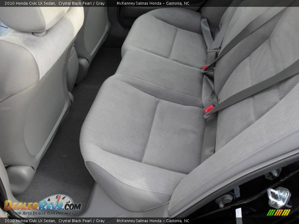 2010 Honda Civic LX Sedan Crystal Black Pearl / Gray Photo #12