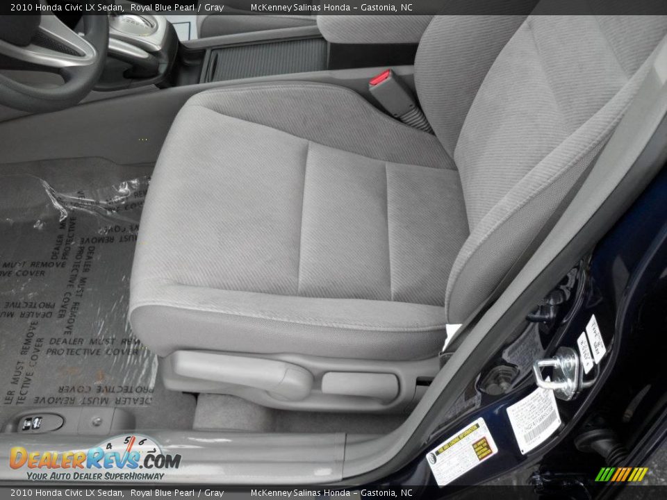 2010 Honda Civic LX Sedan Royal Blue Pearl / Gray Photo #7