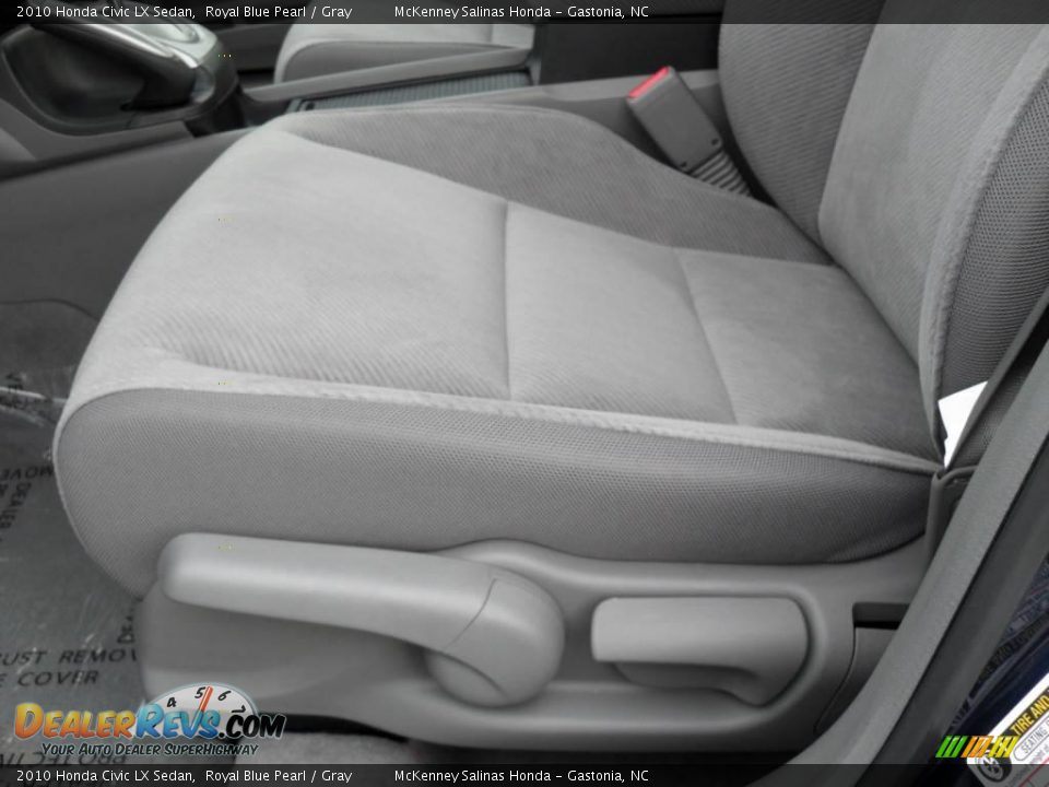 2010 Honda Civic LX Sedan Royal Blue Pearl / Gray Photo #8