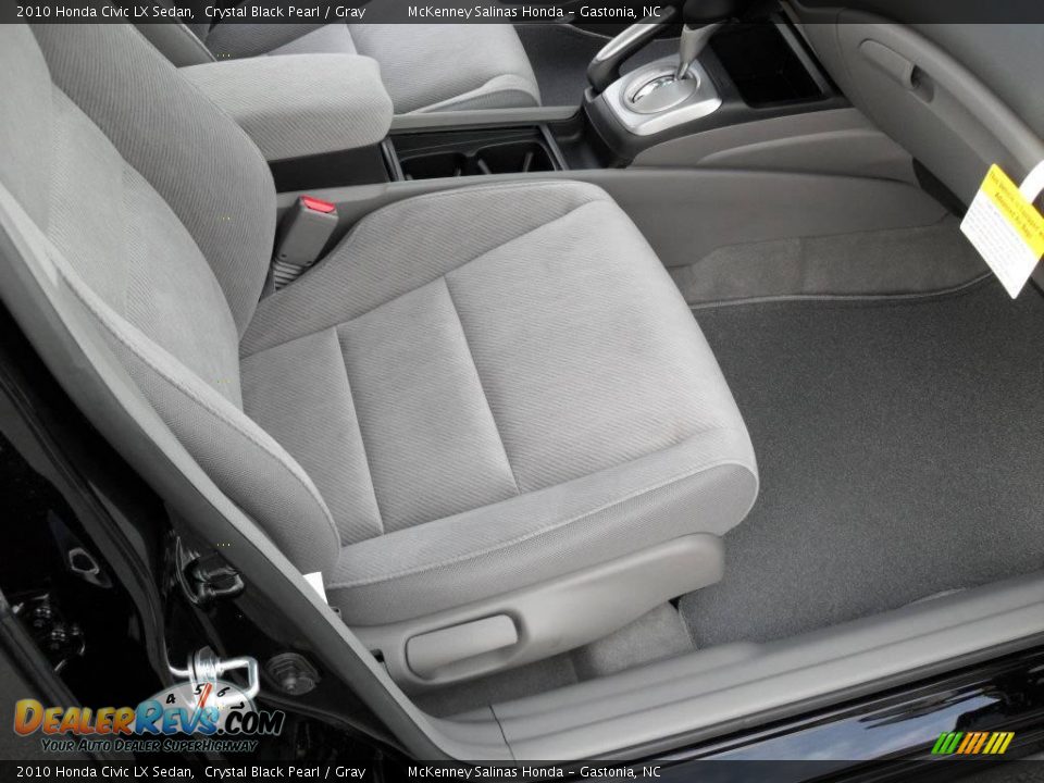 2010 Honda Civic LX Sedan Crystal Black Pearl / Gray Photo #15