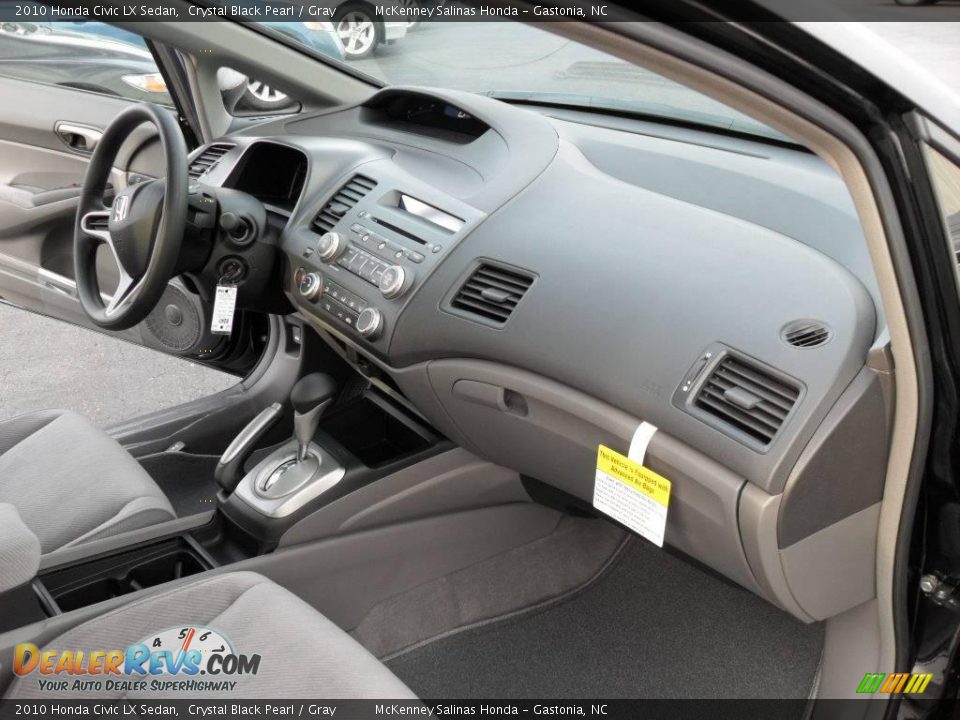 2010 Honda Civic LX Sedan Crystal Black Pearl / Gray Photo #16