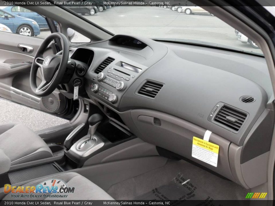 2010 Honda Civic LX Sedan Royal Blue Pearl / Gray Photo #15