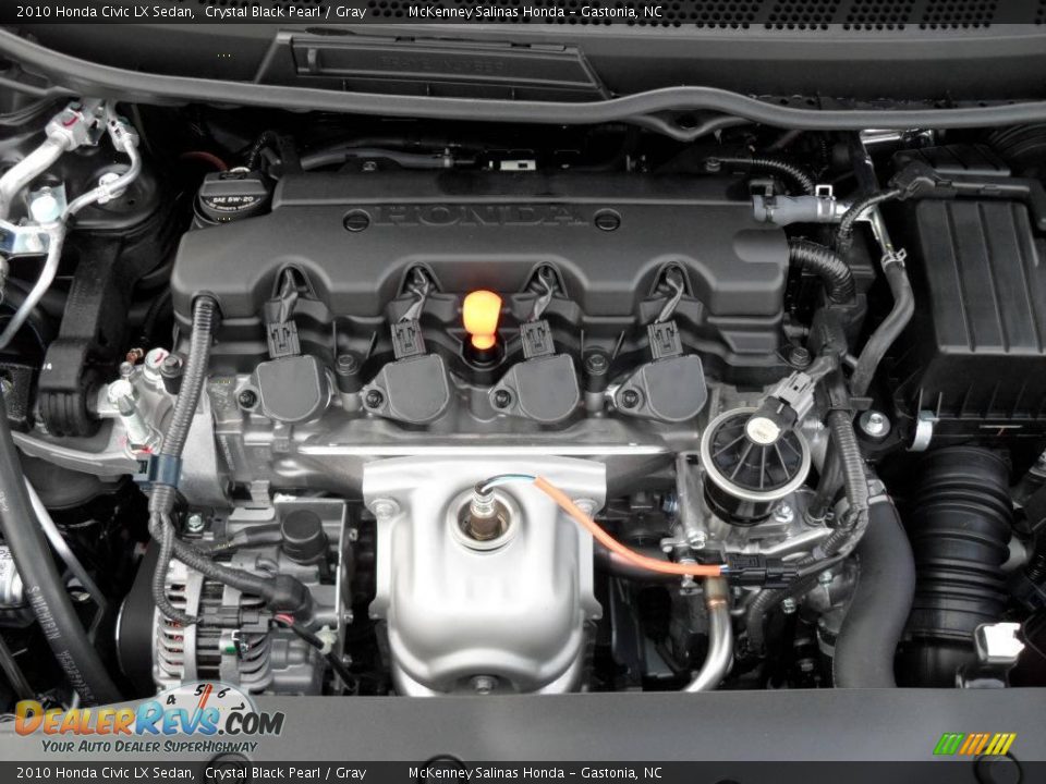 2010 Honda Civic LX Sedan Crystal Black Pearl / Gray Photo #21
