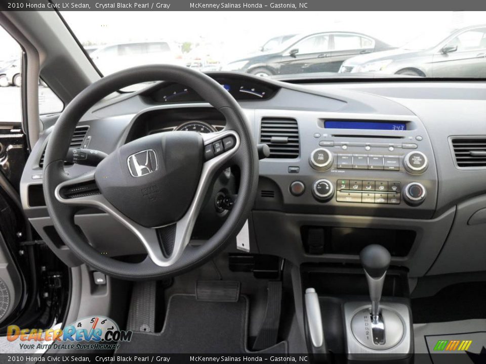 2010 Honda Civic LX Sedan Crystal Black Pearl / Gray Photo #22