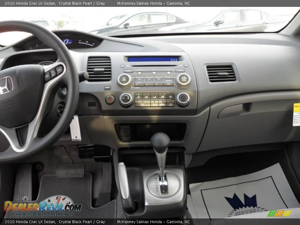 2010 Honda Civic LX Sedan Crystal Black Pearl / Gray Photo #23