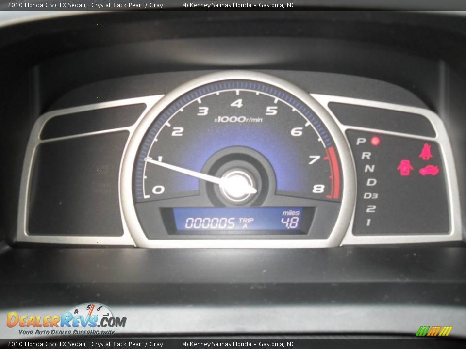 2010 Honda Civic LX Sedan Crystal Black Pearl / Gray Photo #26