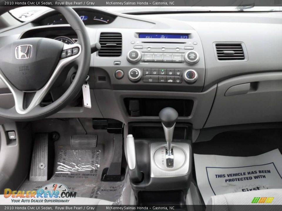 2010 Honda Civic LX Sedan Royal Blue Pearl / Gray Photo #22