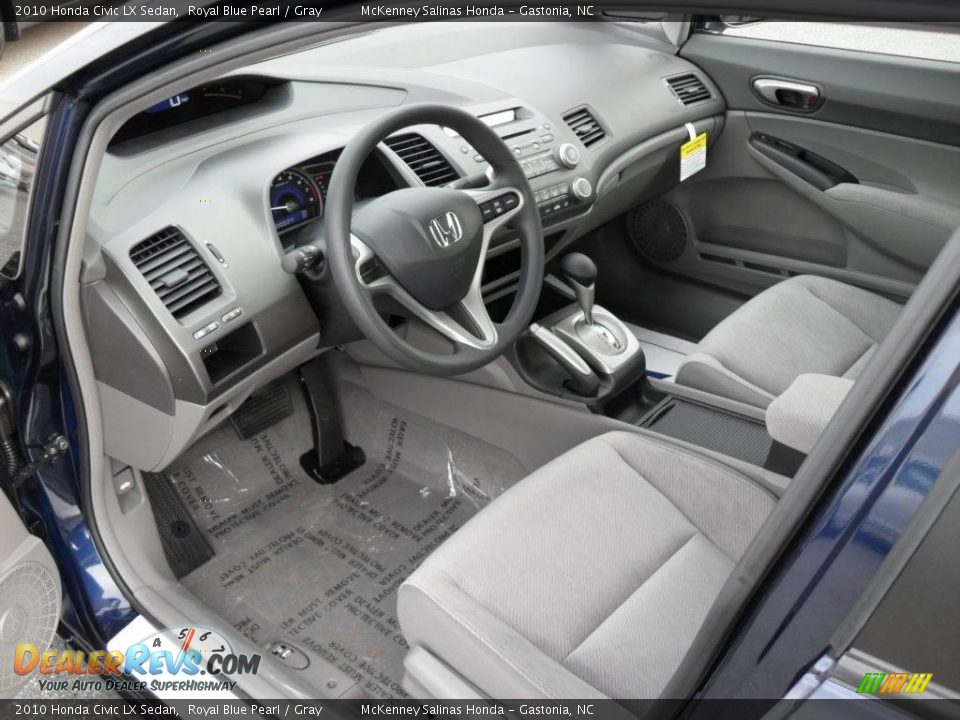 2010 Honda Civic LX Sedan Royal Blue Pearl / Gray Photo #27
