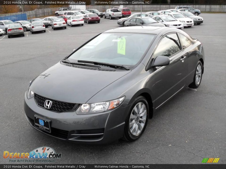 2010 Honda Civic EX Coupe Polished Metal Metallic / Gray Photo #1