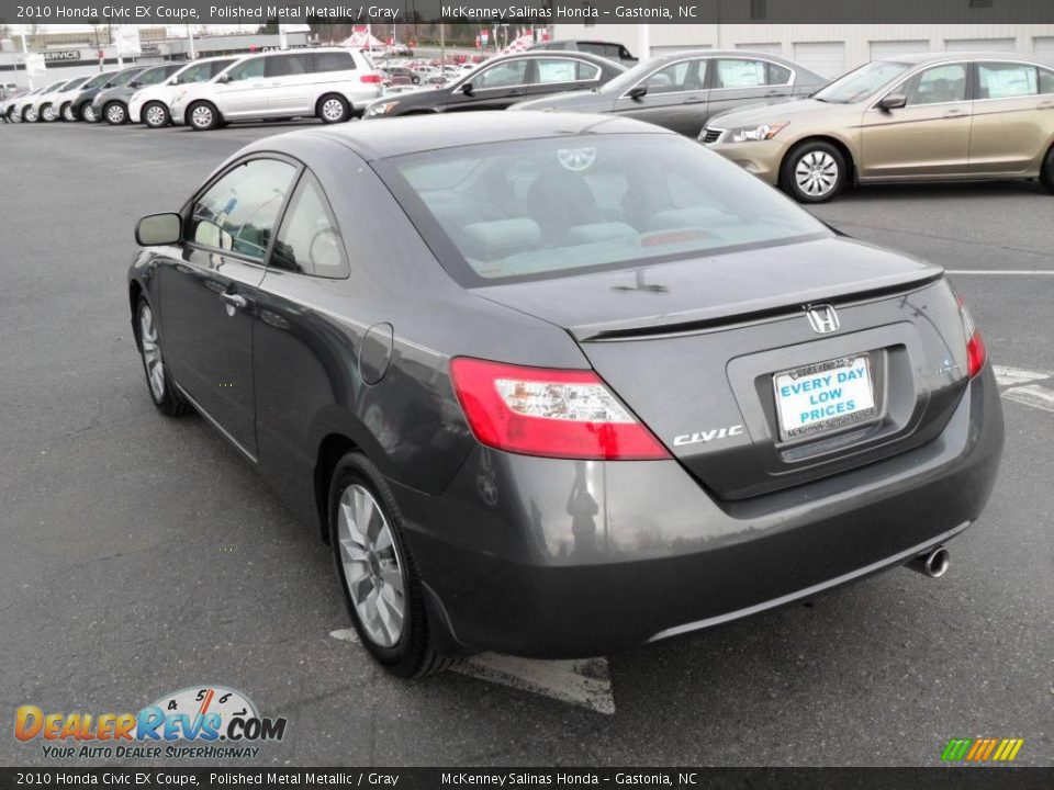 2010 Honda Civic EX Coupe Polished Metal Metallic / Gray Photo #2